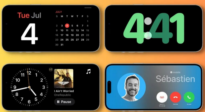 镇平苹果手机维修分享iOS17横屏充电待机显示有什么好处 