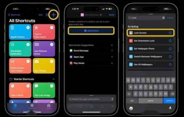 镇平苹果14锁屏维修店分享iPhone14升级iOS16.4后如何创建锁屏快捷方式 
